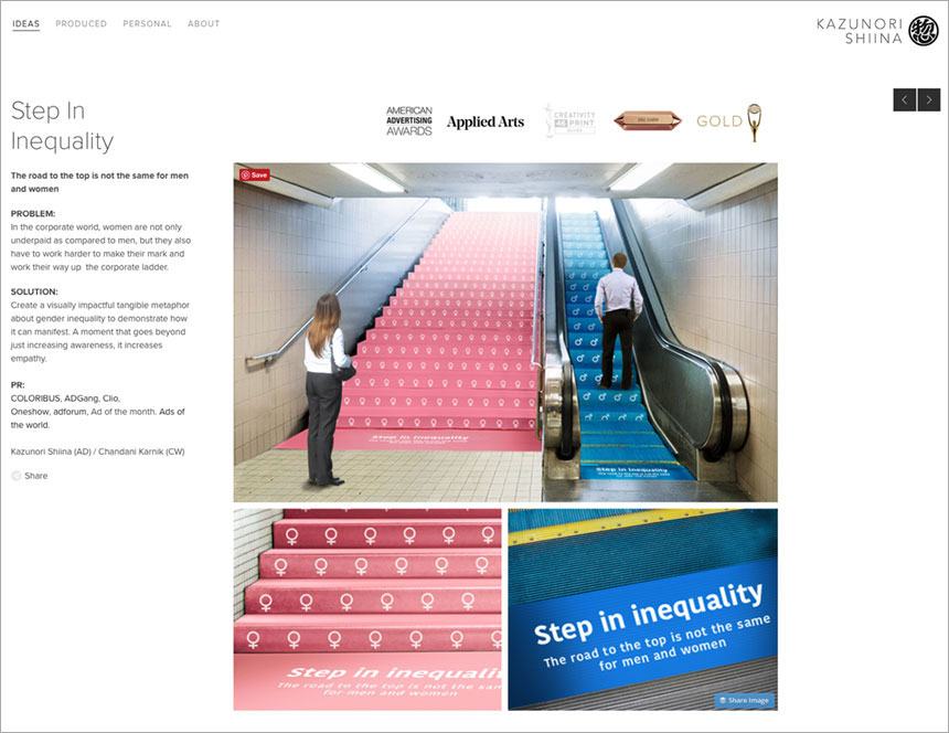 Kazunori Shiina does a great job showcasing his award-winning Step in Inequality project.